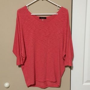 Coral Dolman Sleeve Knit Top
